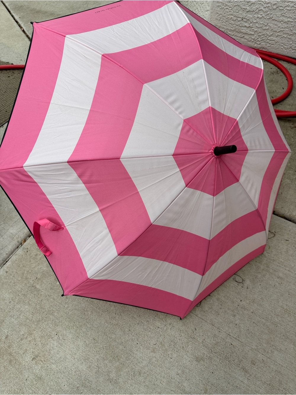 Victoria’s Secret  Striped Pink and White Umbrella